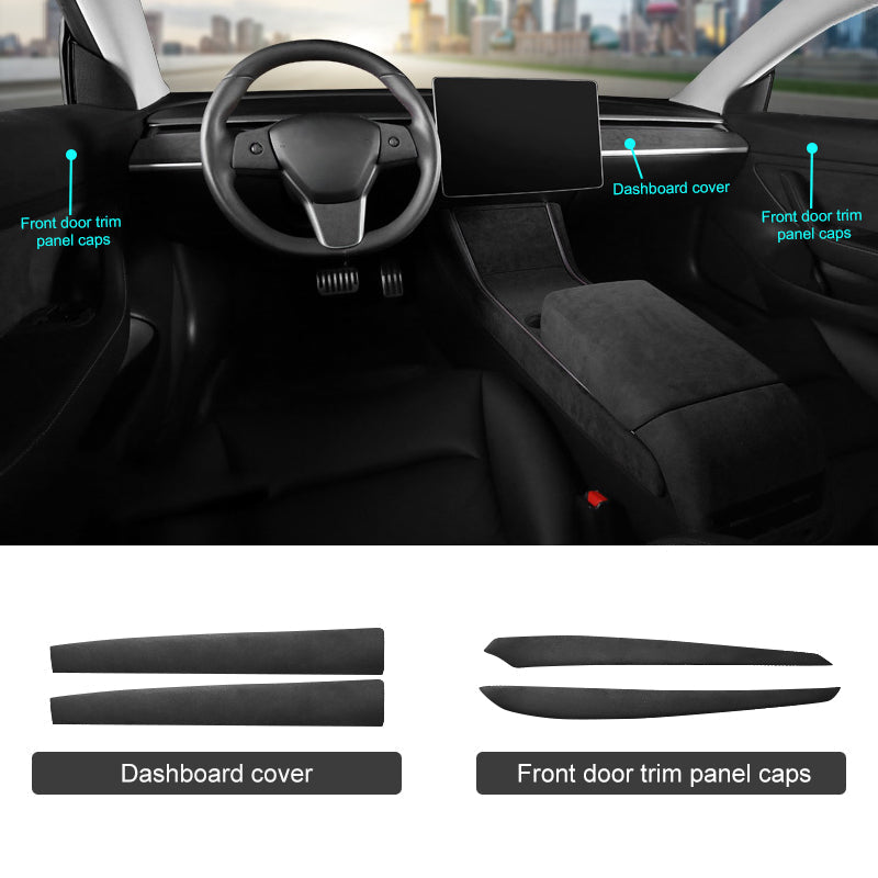 Alcantara Accessories – For Tesla Model 3/Y (2017-2024)