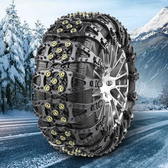 Fishbone Style Anti-Slip Snow Chains – Universal Fit for All Cars (165-245mm)