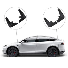 Mud Flaps Splash Guards (4 Pcs) – For Tesla Model X (2015-2020)