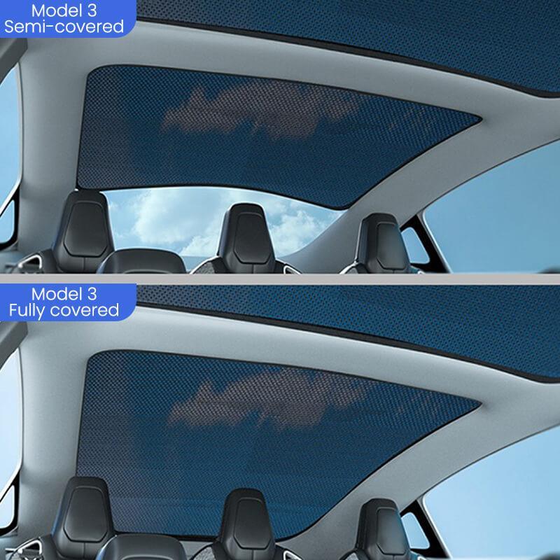 Glass Roof / Sunroof Sunshade – For Tesla Model 3 (2021-2023)