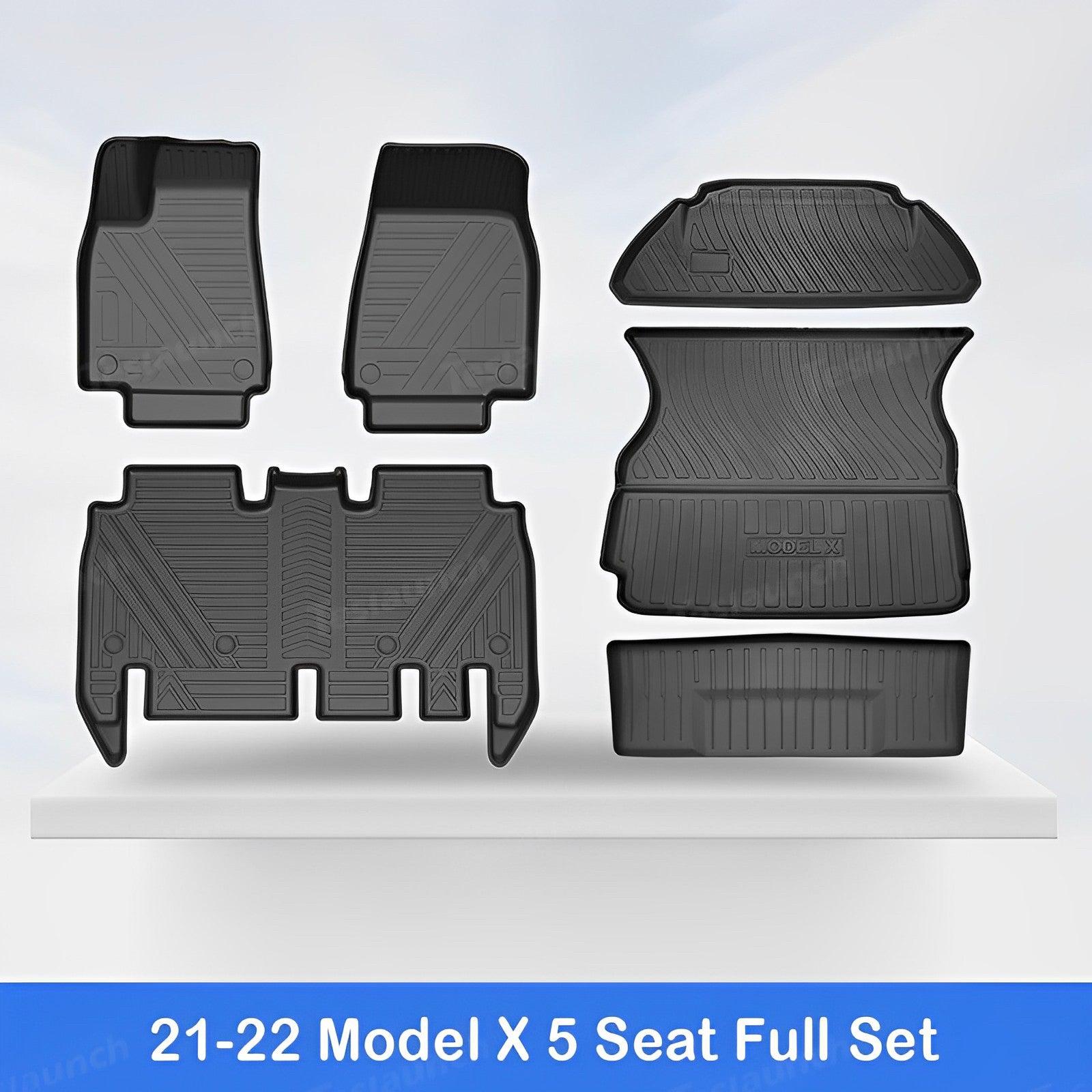 All-Weather TPE Floor Mats & Cargo Liner Set – For Tesla Model X (2021-2024)