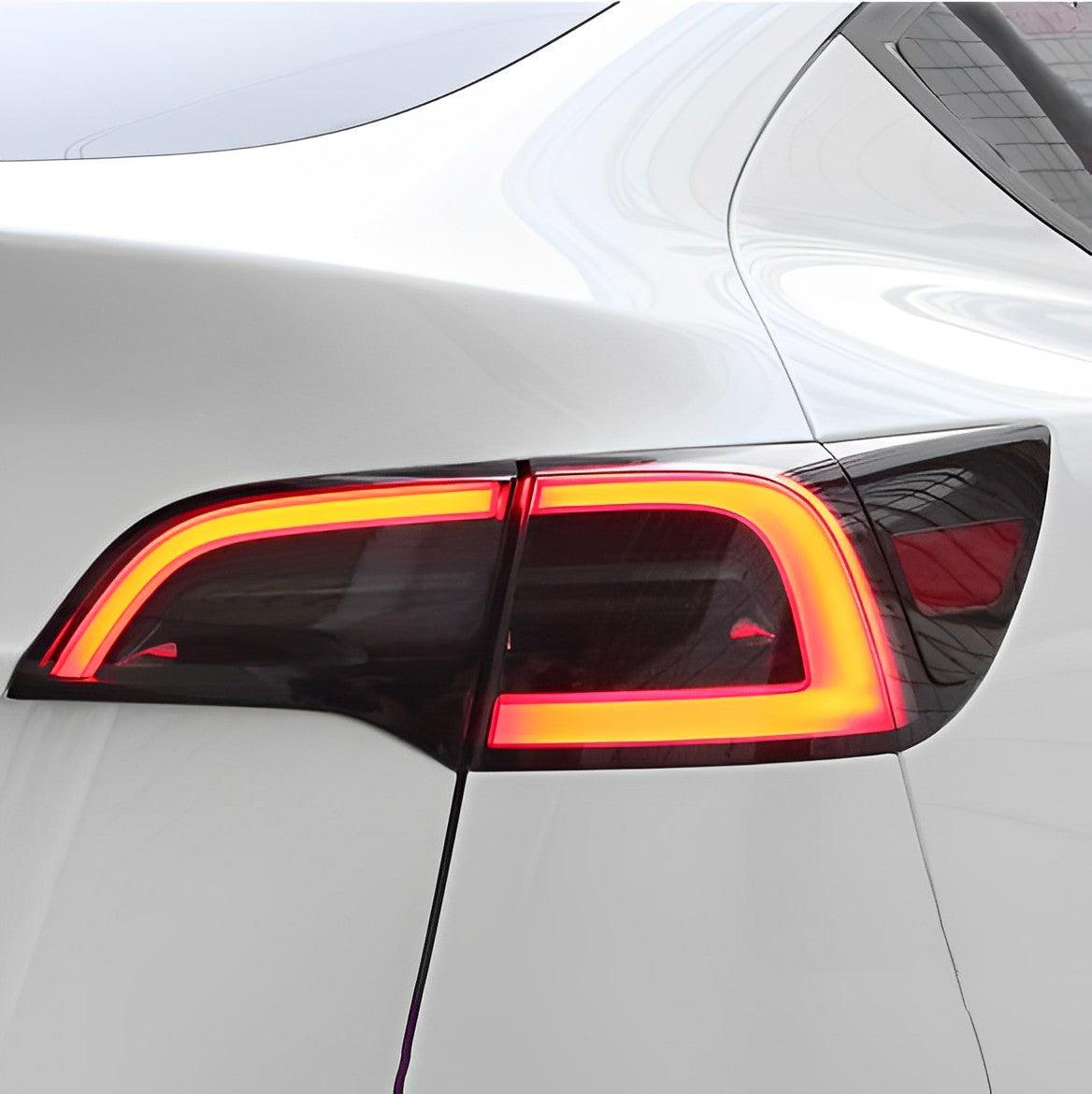 Smoked Tail Light Center Vinyl Wrap Overlays (1 Pair) – For Tesla Model 3/Y (2017-2024)