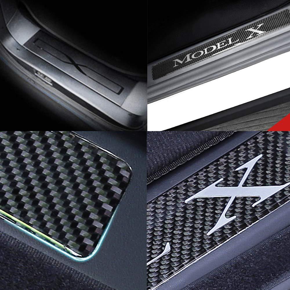 Tesla Carbon Fiber Door Sill Protector Cover For Tesla Model X (2015-2020)