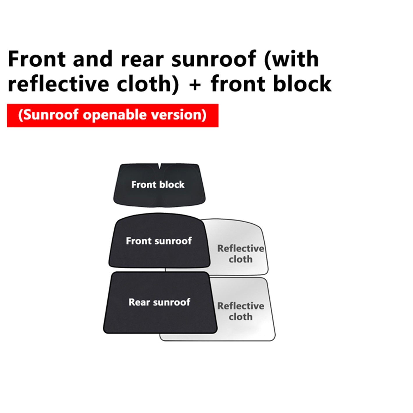 Sunroof Sunshades for Openable Sunroofs and Panoramic Sunroofs – For Tesla Model S (2012-2024)