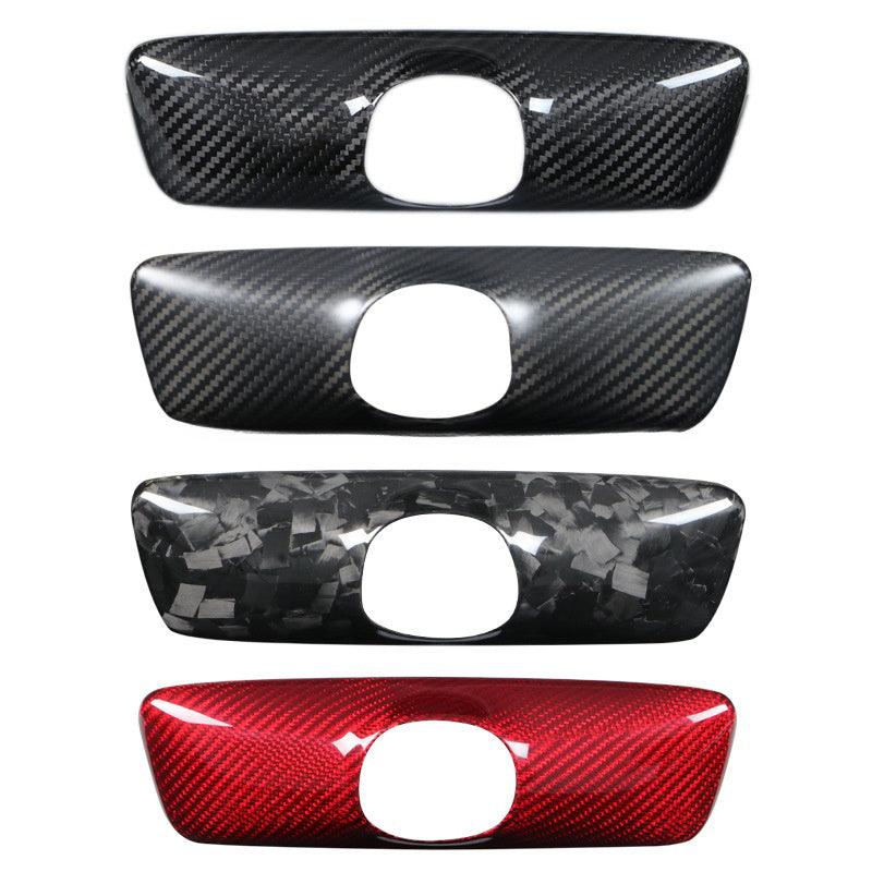 Carbon Fiber Interior Rearview Mirror Cover – For Tesla Model 3/Y (2017-2024)