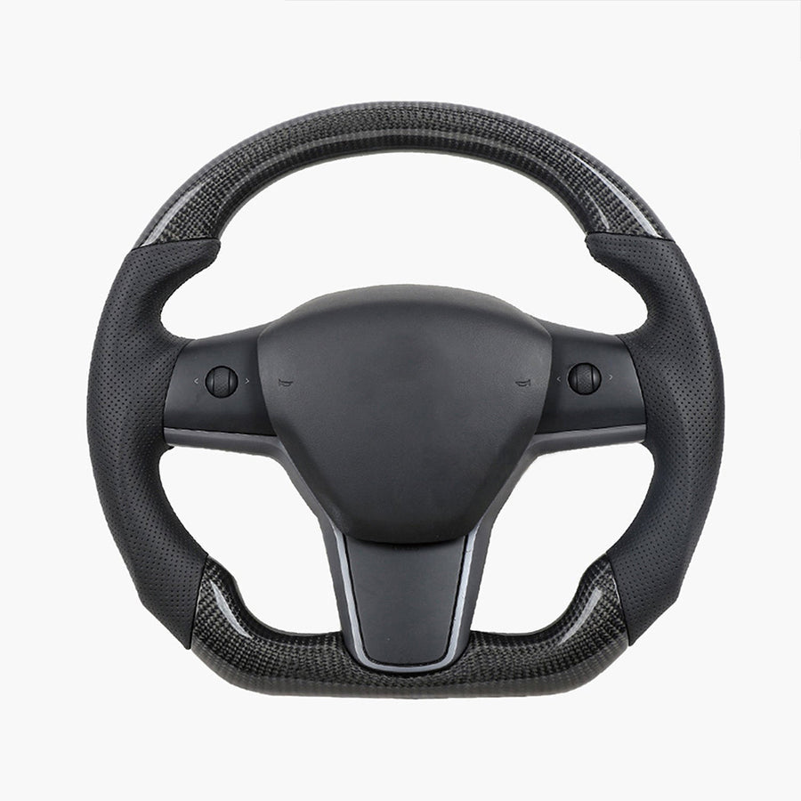 Carbon Fiber Steering Wheel – For Tesla Model 3/Y