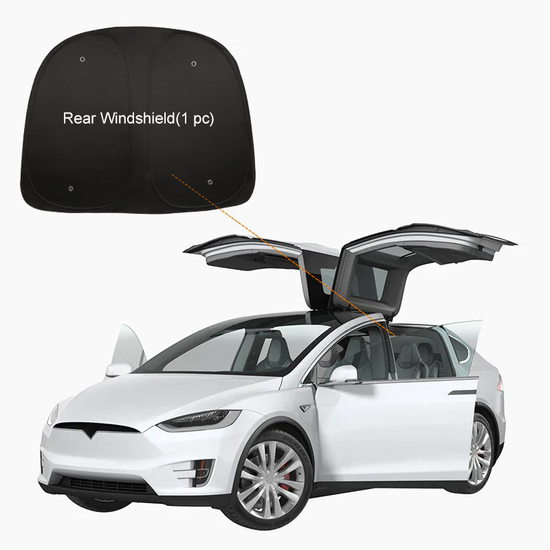 Privacy and Thermal Insulated Sunshades Curtains Opaque Sun Visor – For Tesla Model X (2015-2024)