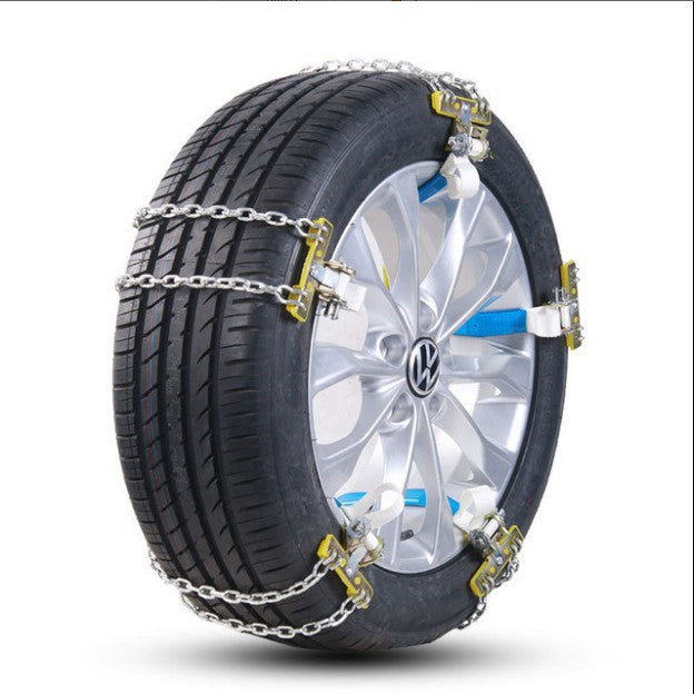 Adjustable Steel Snow Chains for Enhanced Traction – Universal Fit for All Cars