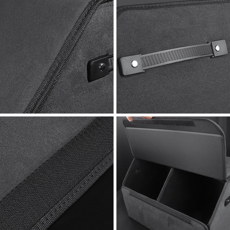 Alcantara Trunk Folding Storage Box – For Tesla Model 3/Y/X/S (2012-2024)