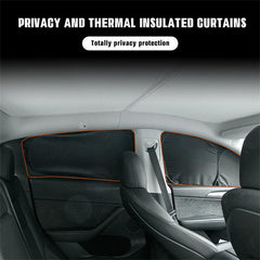 Privacy and Thermal Insulated Sunshades Curtains for Tesla Model 3(2017-2023) Sun Visor